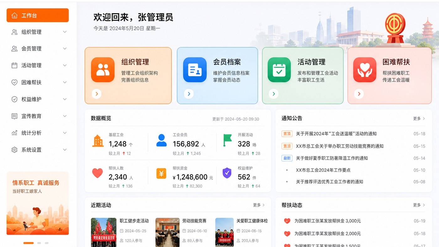 数字工会平台界面